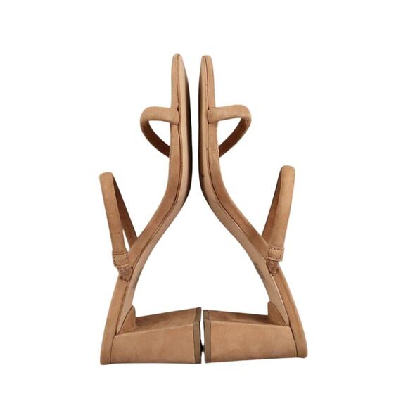 Steve Madden Shoes Womens 10 Sandal Mule Pumps Double Strap Leather Brown Lilah - Picture 9 of 12